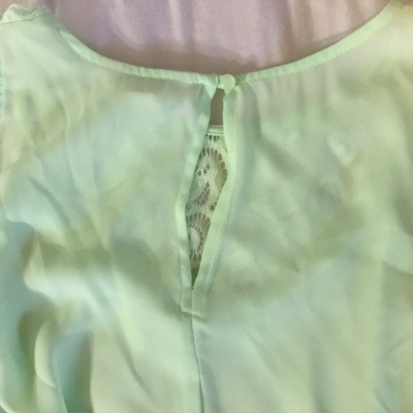 Flowy off the shoulder blouse. Mint color - Picture 6 of 6